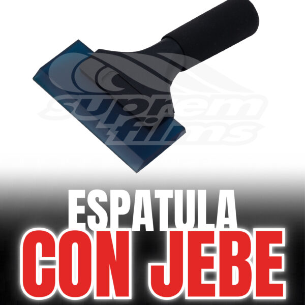 Espátula negra con jebe azul