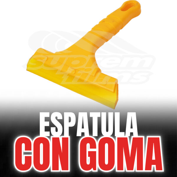Espátula con goma amarilla