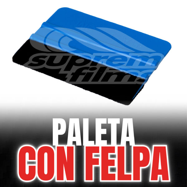Paleta de aplicación con felpa