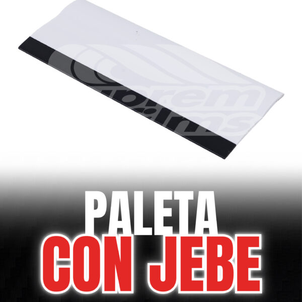 Paleta con jebe negro